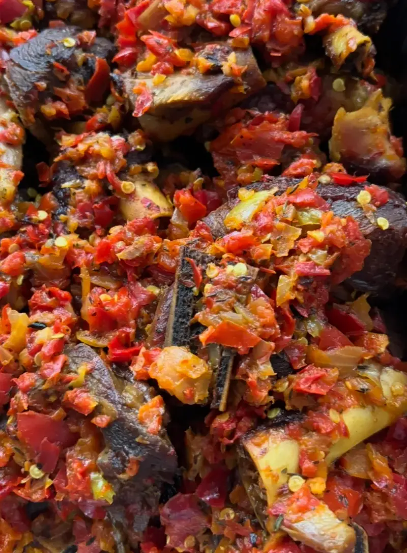 Peppered Goat meat